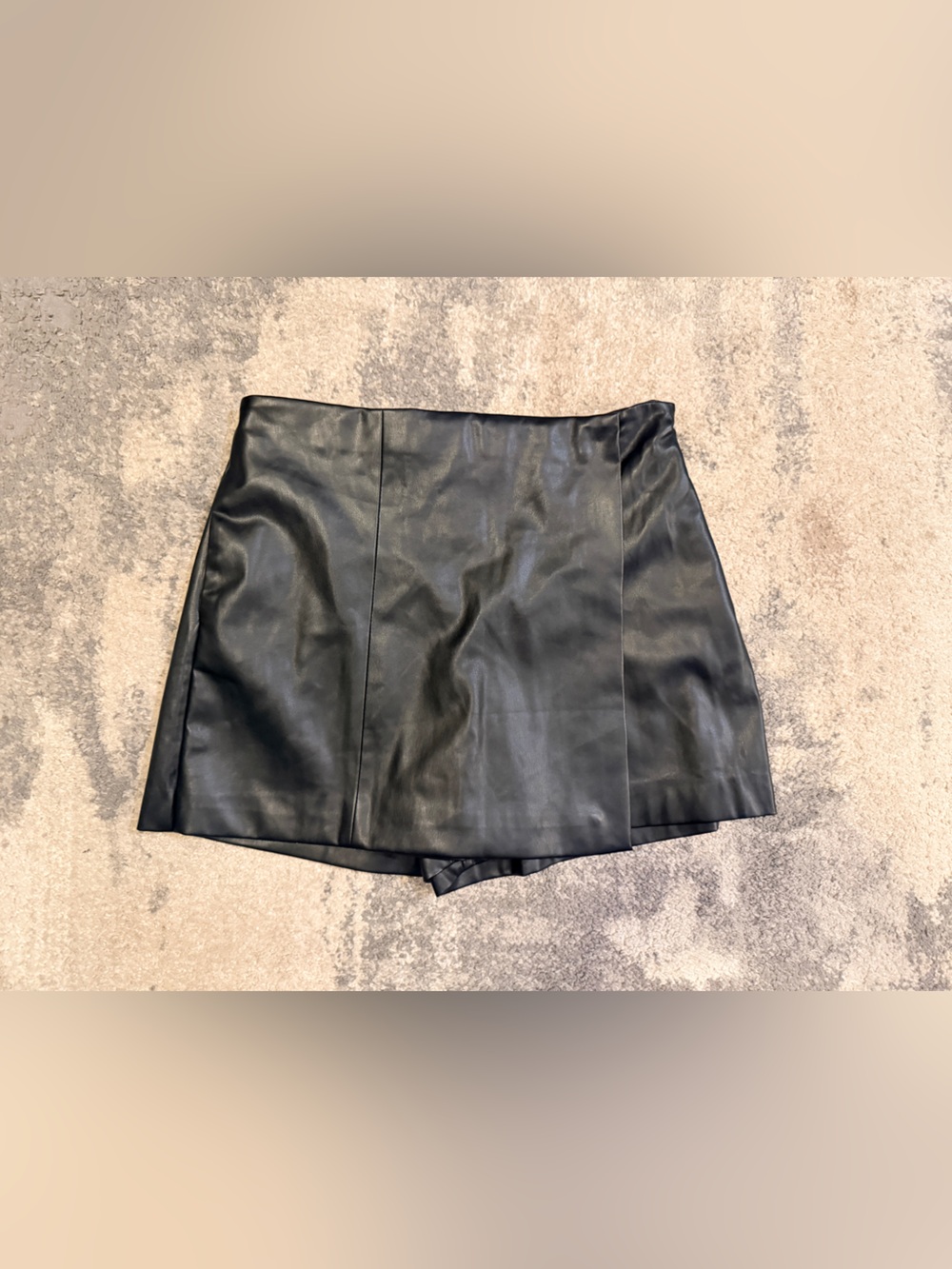 Jason Wu Black Faux Leather Mini Skort